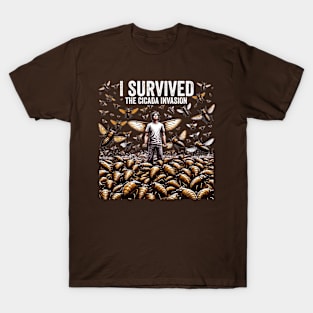 I Survived the Cicada Invasion Funny Cicada Summer T-Shirt